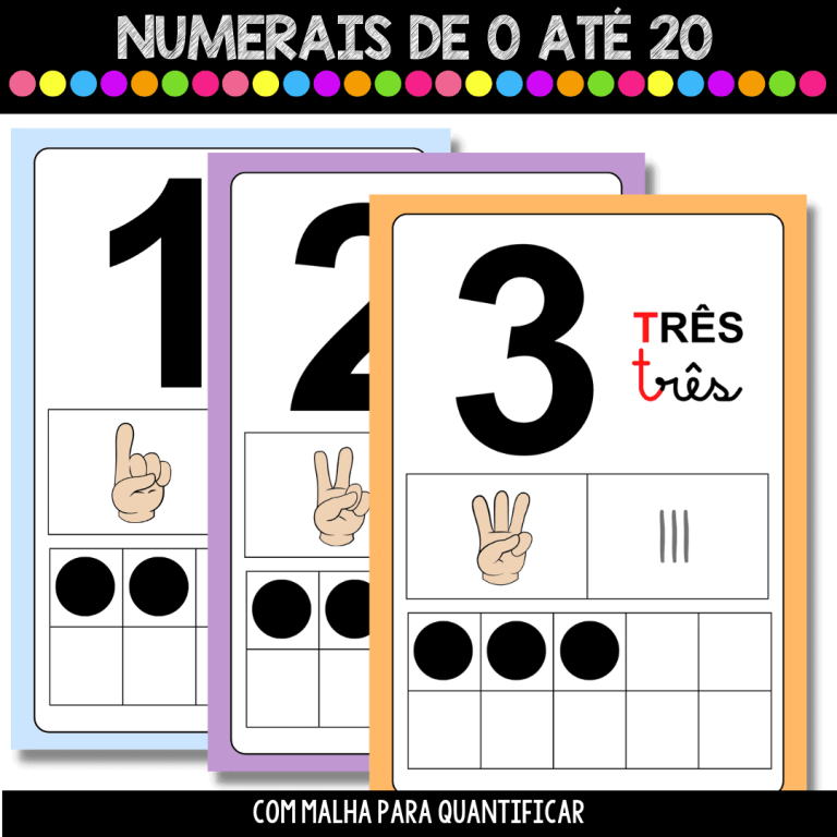 Cartaz Numerais de 0 a 20 Coloridos — foto 2