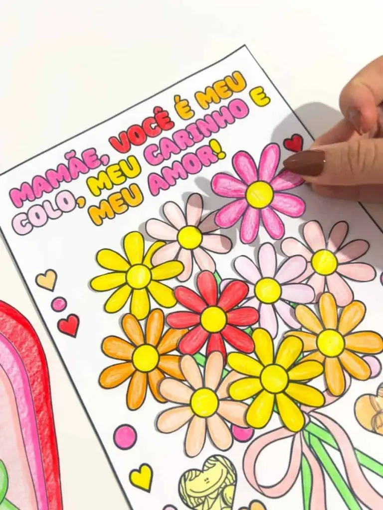 Cartões para Colorir Dia das Mães — foto 2