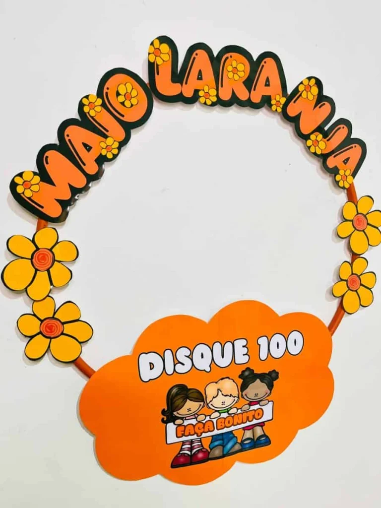 Decoração de Bambolê Maio Laranja — foto 2