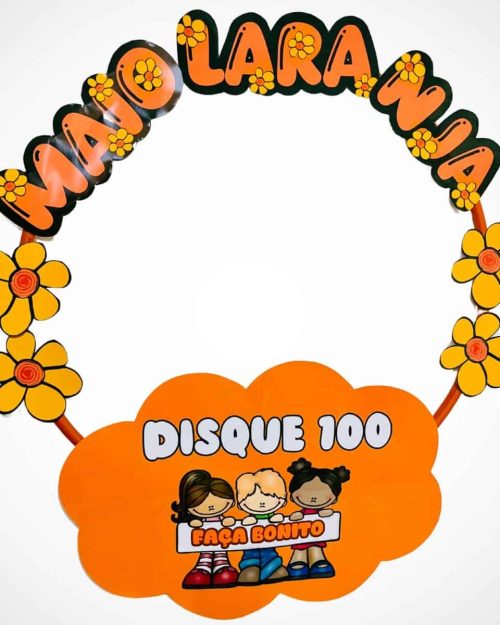 Decoração Bambolê - Maio Laranja - Maio Laranja