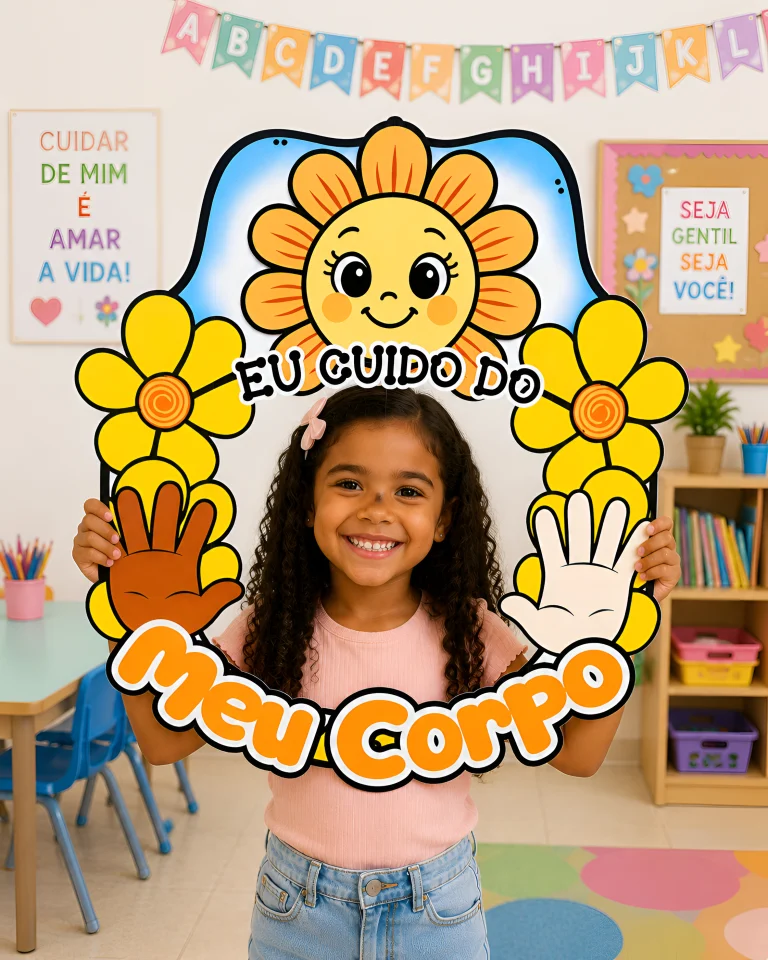 Decoração para Bambolê Eu Cuido do Meu Corpo — foto 5