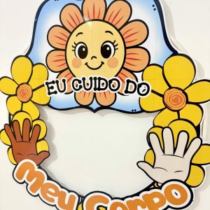 Decoração para Bambolê - Eu Cuido do Meu Corpo - Maio Laranja