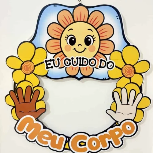 Decoração para Bambolê - Eu Cuido do Meu Corpo - Maio Laranja