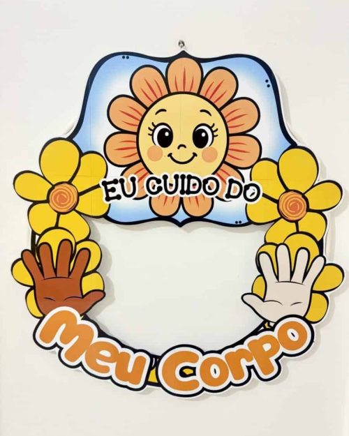 Decoração para Bambolê - Eu Cuido do Meu Corpo - Maio Laranja