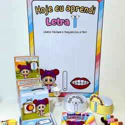 Atividades educativas com tema de letras para crianças.