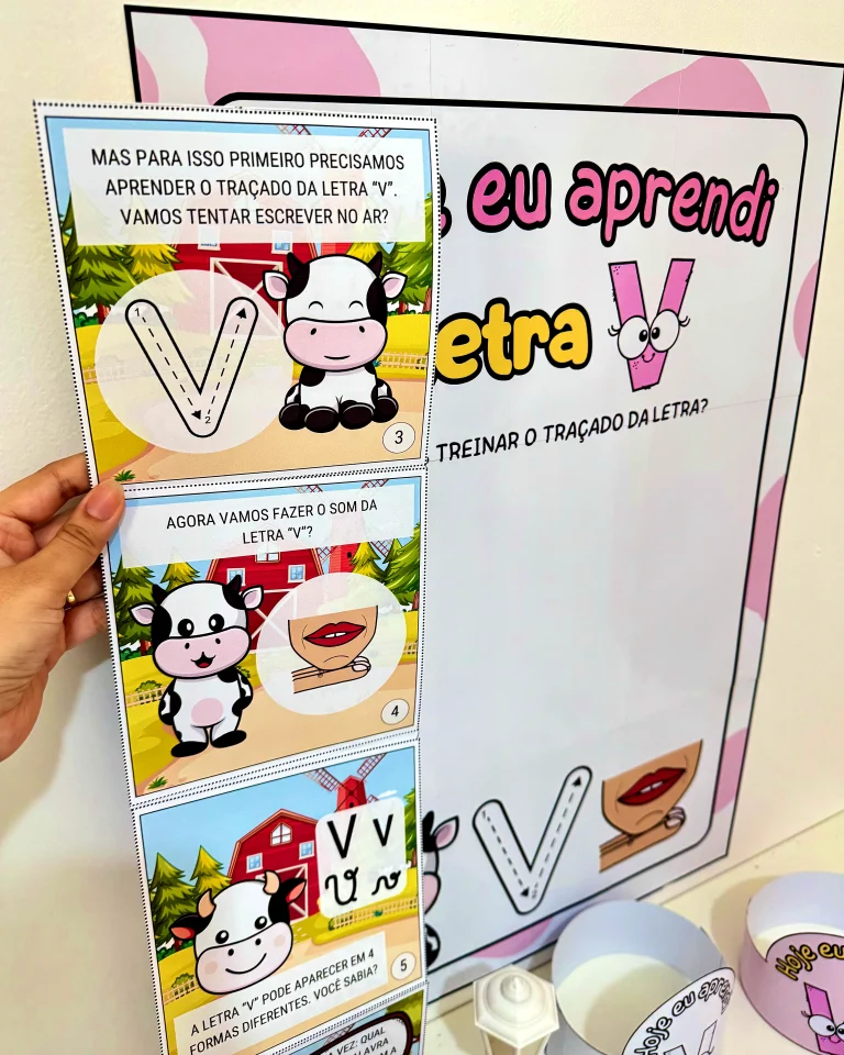 Kit História na Caixa e Cartaz Letra V — foto 11