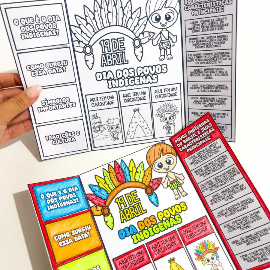 Lapbook + Coroa Dia dos Povos Indígenas - Dia dos Povos Indígenas - Pedagogia de Ideias Lapbook + Coroa Dia dos Povos Indígenas - Dia dos Povos Indígenas