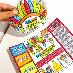 Lapbook + Coroa Dia dos Povos Indígenas - Dia dos Povos Indígenas