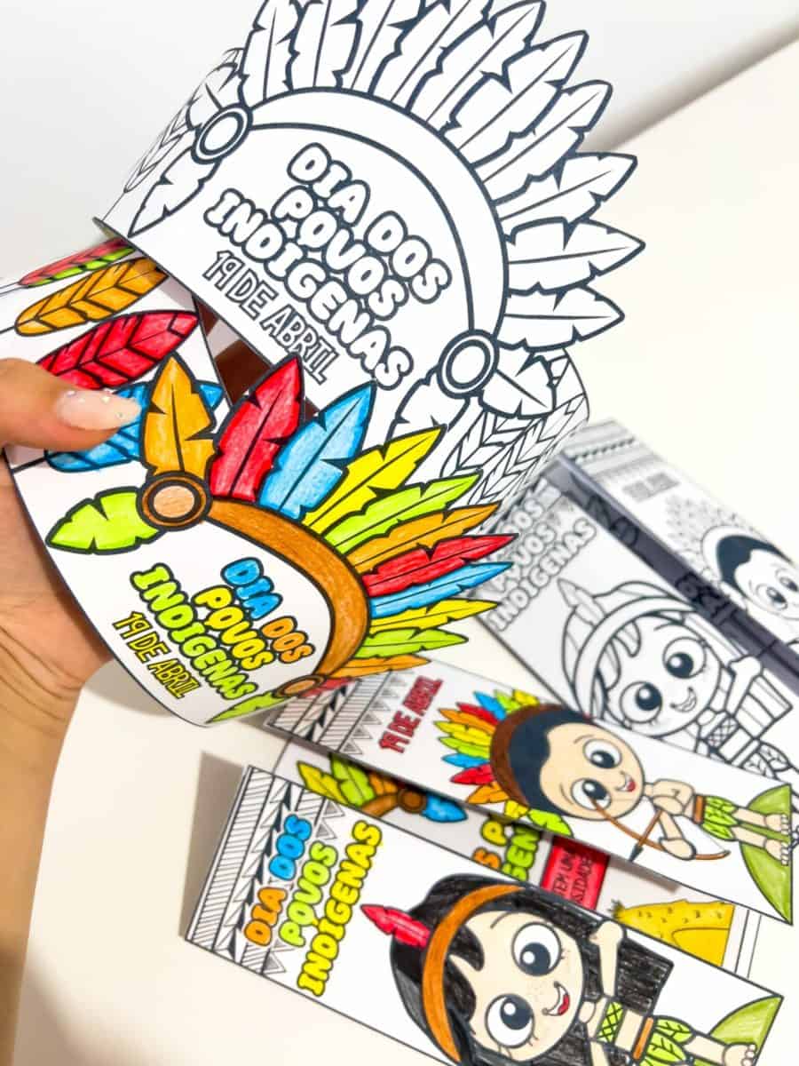 Lapbook + Coroa Dia dos Povos Indígenas - Dia dos Povos Indígenas
