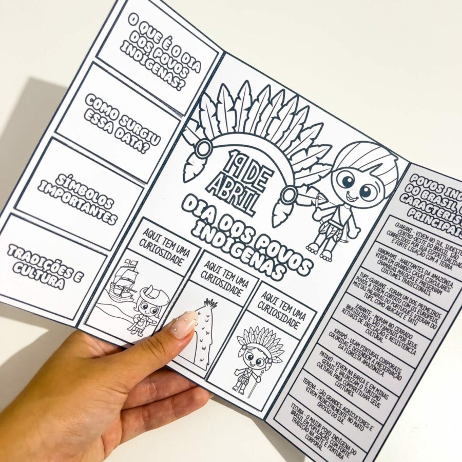 Lapbook + Coroa Dia dos Povos Indígenas - Dia dos Povos Indígenas - Pedagogia de Ideias Lapbook + Coroa Dia dos Povos Indígenas - Dia dos Povos Indígenas