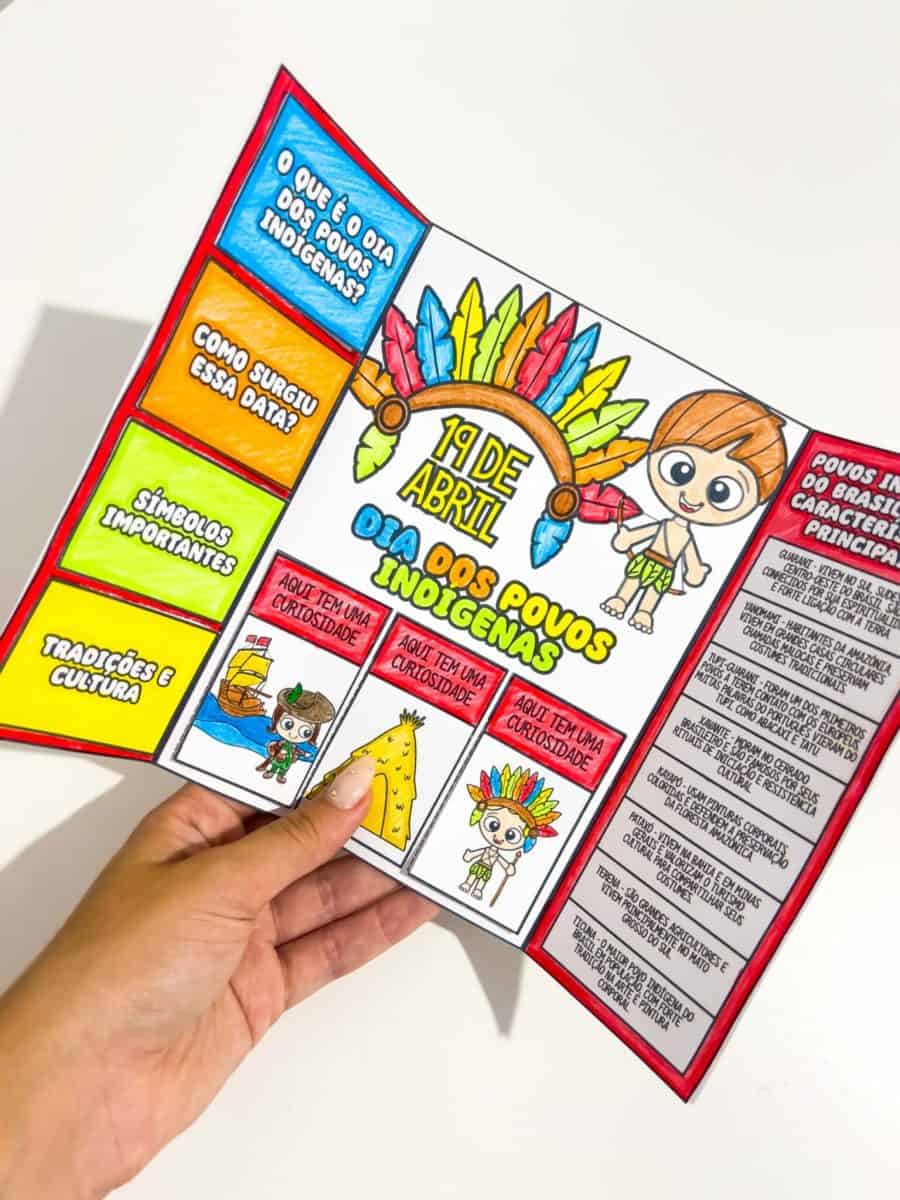 Lapbook + Coroa Dia dos Povos Indígenas - Dia dos Povos Indígenas