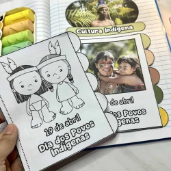 Atividades educativas sobre cultura indígena para o Dia dos Povos Indígenas.