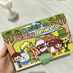 Livro infantil do Sítio do Picapau Amarelo com personagens coloridos.