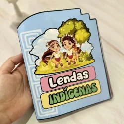 Livro infantil com ilustrações de lendas indígenas brasileiras.