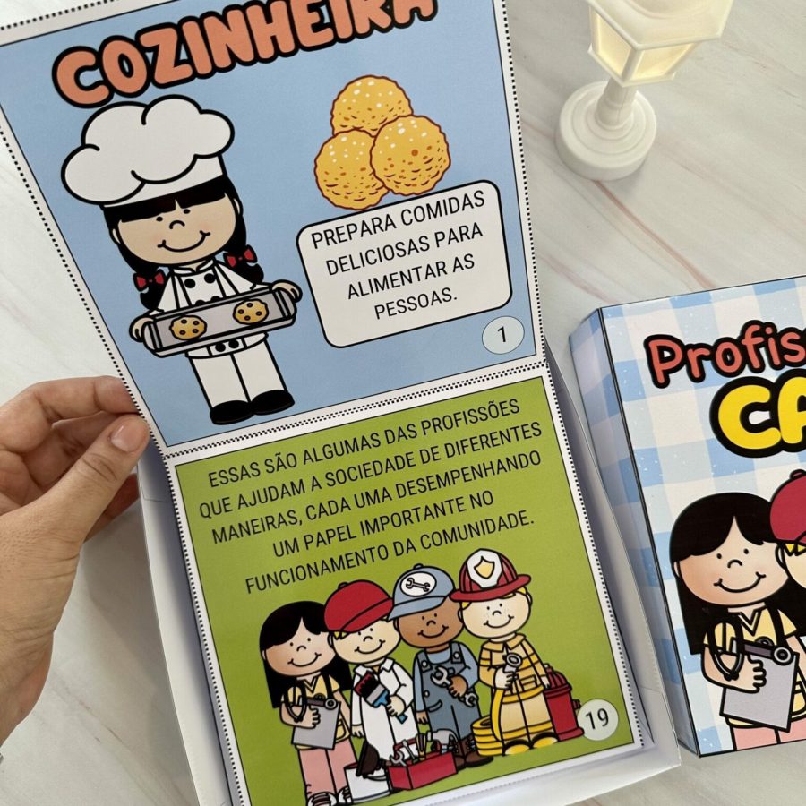 Livro Profissões na Caixa - Dia do Trabalho - Pedagogia de Ideias Livro Profissões na Caixa - Dia do Trabalho