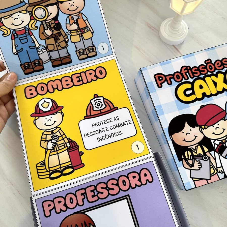 Livro Profissões na Caixa - Dia do Trabalho - Pedagogia de Ideias Livro Profissões na Caixa - Dia do Trabalho