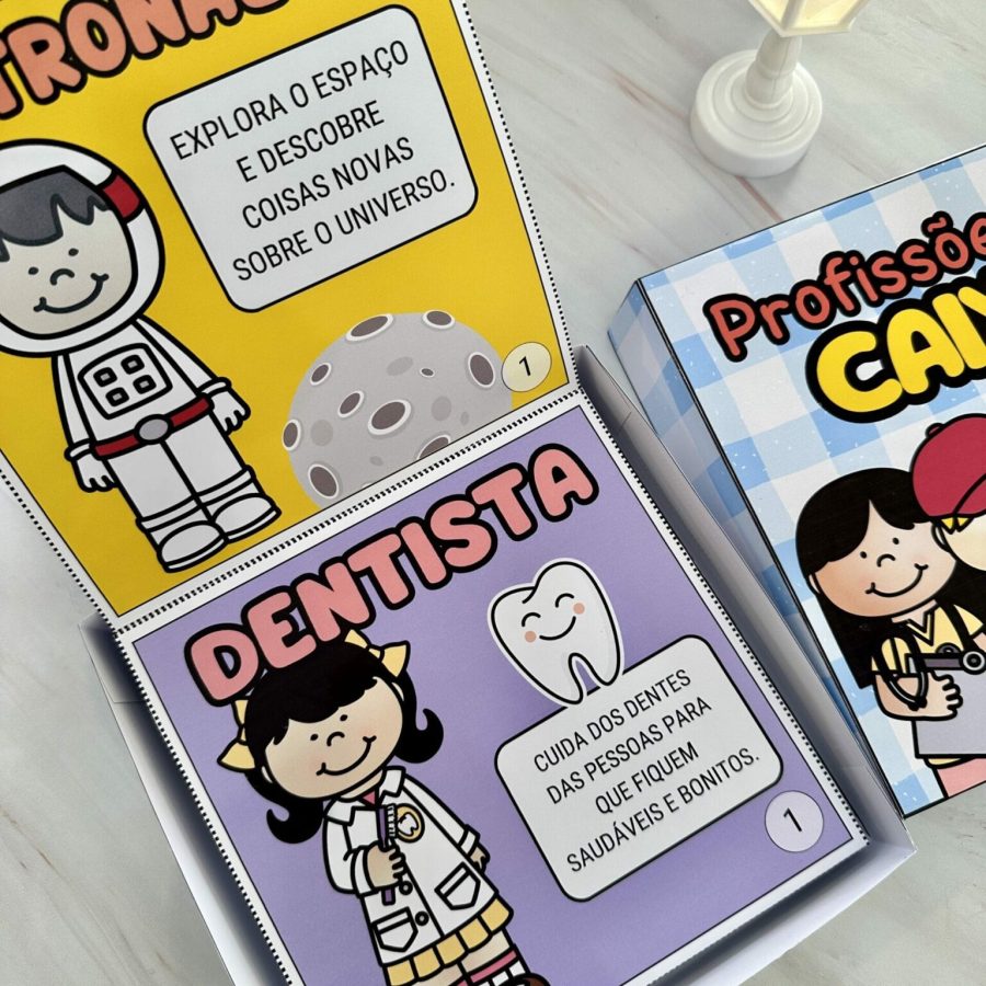 Livro Profissões na Caixa - Dia do Trabalho - Pedagogia de Ideias Livro Profissões na Caixa - Dia do Trabalho