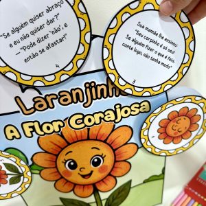 Luva - Laranjinha: A Flor Corajosa! - Maio Laranja - Pedagogia de Ideias Luva - Laranjinha: A Flor Corajosa! - Maio Laranja