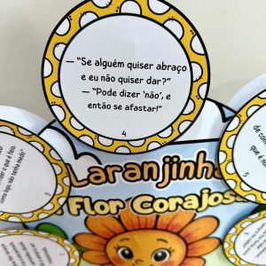 Luva - Laranjinha: A Flor Corajosa! - Maio Laranja - Pedagogia de Ideias Luva - Laranjinha: A Flor Corajosa! - Maio Laranja
