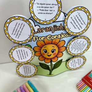 Luva - Laranjinha: A Flor Corajosa! - Maio Laranja - Pedagogia de Ideias Luva - Laranjinha: A Flor Corajosa! - Maio Laranja