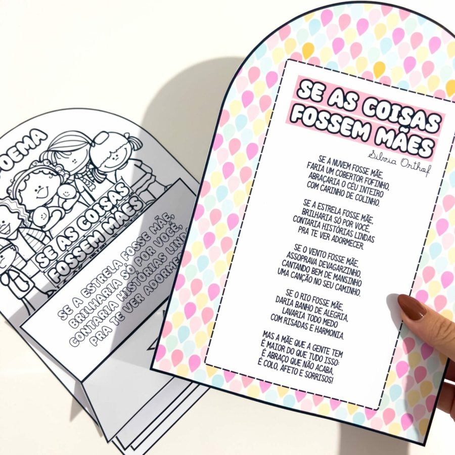 Luva Poema - Se as coisas fossem Mães - Dia das Mães - Pedagogia de Ideias Luva Poema - Se as coisas fossem Mães - Dia das Mães