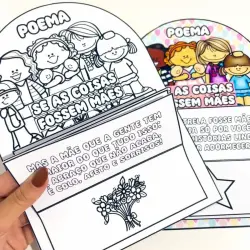 Atividades educativas com crianças sobre o tema mães e poesia.