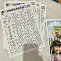 Checklist de avaliação individual para atividades escolares.