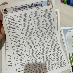 Checklist individual para avaliação de comportamento e emoções na sala de aula.