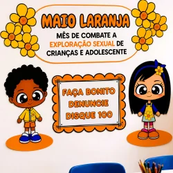 Campanha Maio Laranja contra exploração sexual infantil e adolescente.