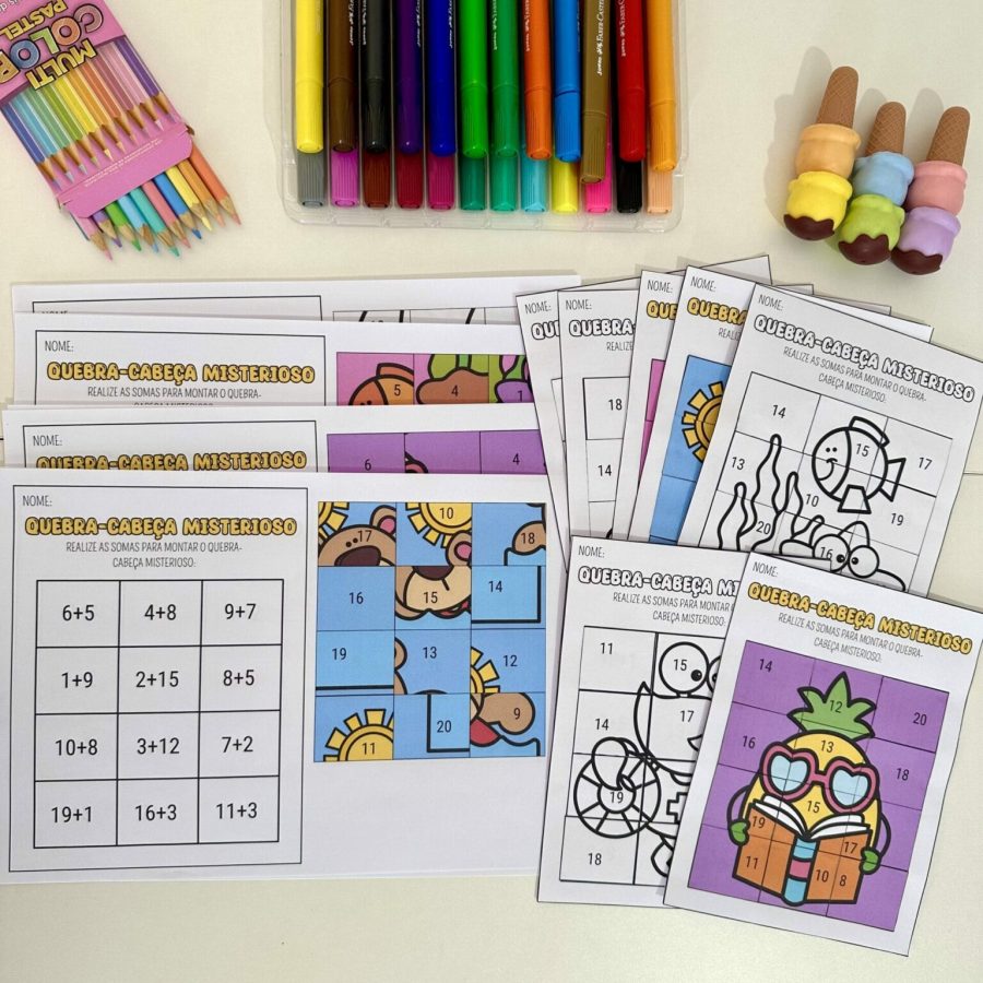 Quebra-Cabeça - Soma Misteriosa - Educação Infantil - Pedagogia de Ideias Quebra-Cabeça - Soma Misteriosa - Educação Infantil