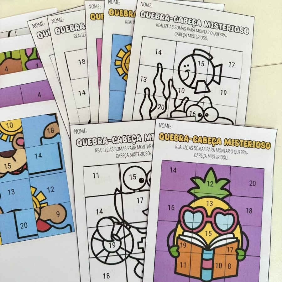 Quebra-Cabeça - Soma Misteriosa - Educação Infantil - Pedagogia de Ideias Quebra-Cabeça - Soma Misteriosa - Educação Infantil