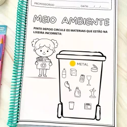Atividades educativas sobre lixo e reciclagem para crianças.