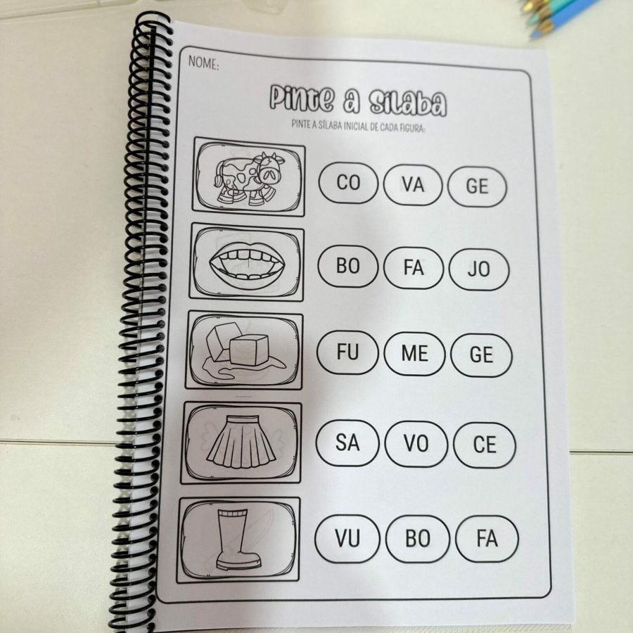 Apostila - Pinte a Sílaba - Alfabetização - Pedagogia de Ideias Apostila - Pinte a Sílaba - Alfabetização