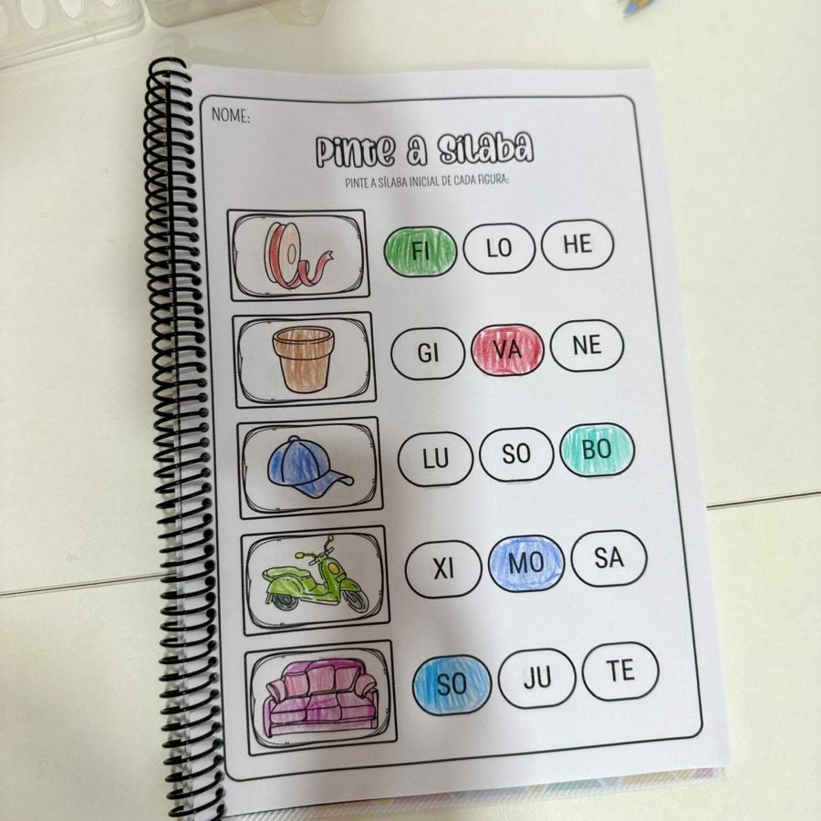 Apostila - Pinte a Sílaba - Alfabetização - Pedagogia de Ideias Apostila - Pinte a Sílaba - Alfabetização