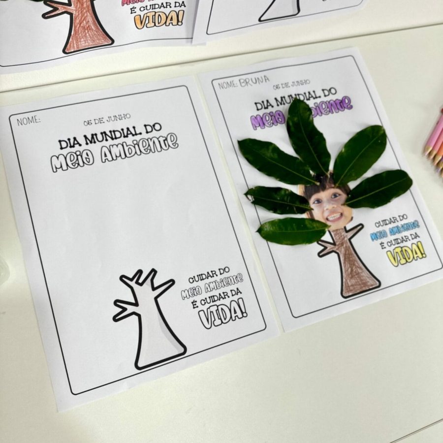 Atividade - Arte com Folhas - Dia do Meio Ambiente - Pedagogia de Ideias Atividade - Arte com Folhas - Dia do Meio Ambiente