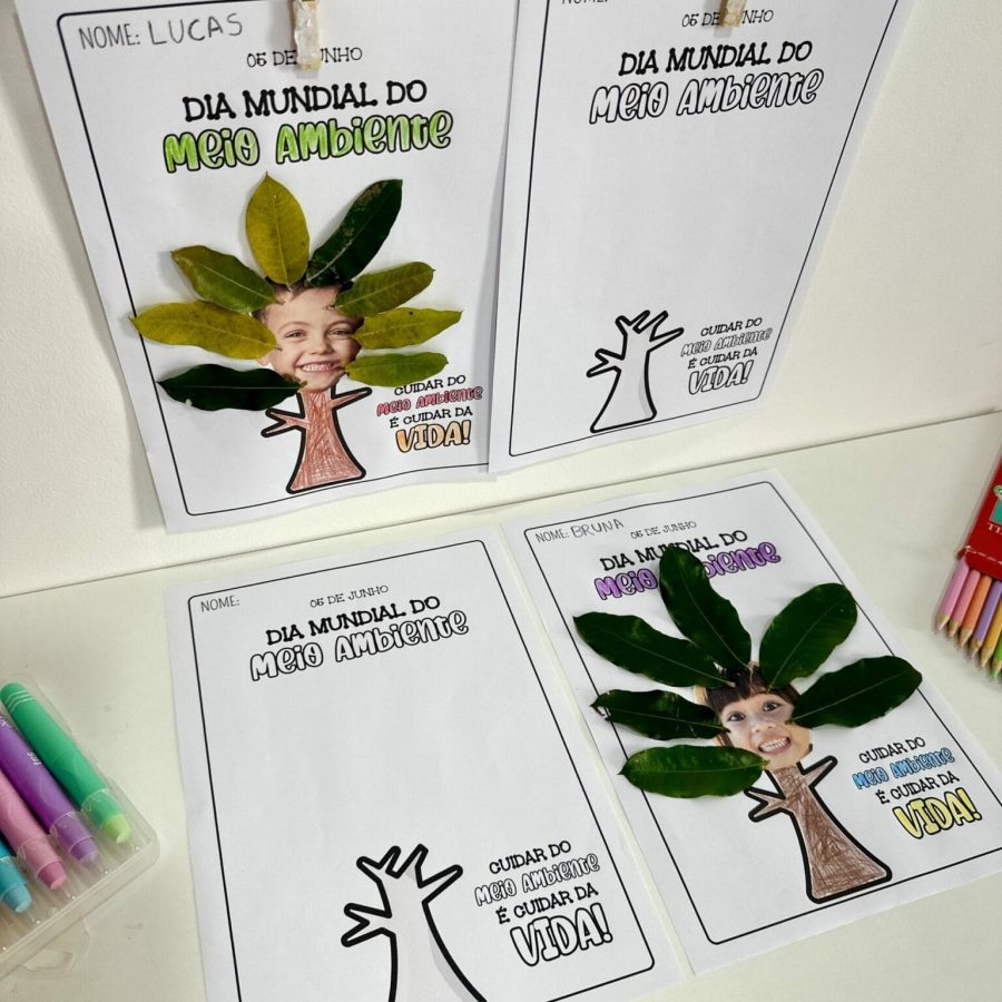 Atividade - Arte com Folhas - Dia do Meio Ambiente