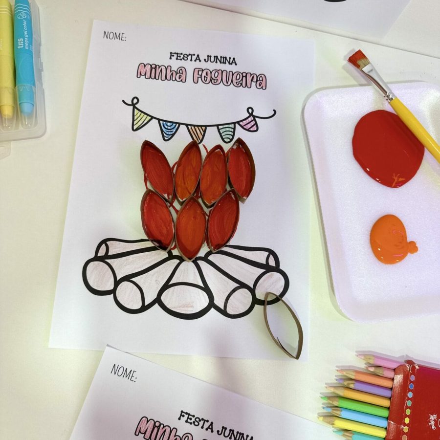 Atividade de Artes - Fogueira de Festa Junina - Festa Junina - Pedagogia de Ideias Atividade de Artes - Fogueira de Festa Junina - Festa Junina