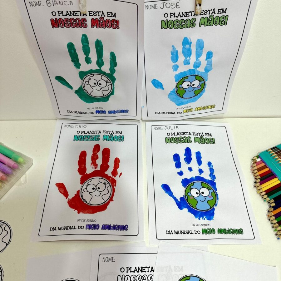 Atividade O Planeta está em nossas Mãos - Dia do Meio Ambiente - Pedagogia de Ideias Atividade O Planeta está em nossas Mãos - Dia do Meio Ambiente