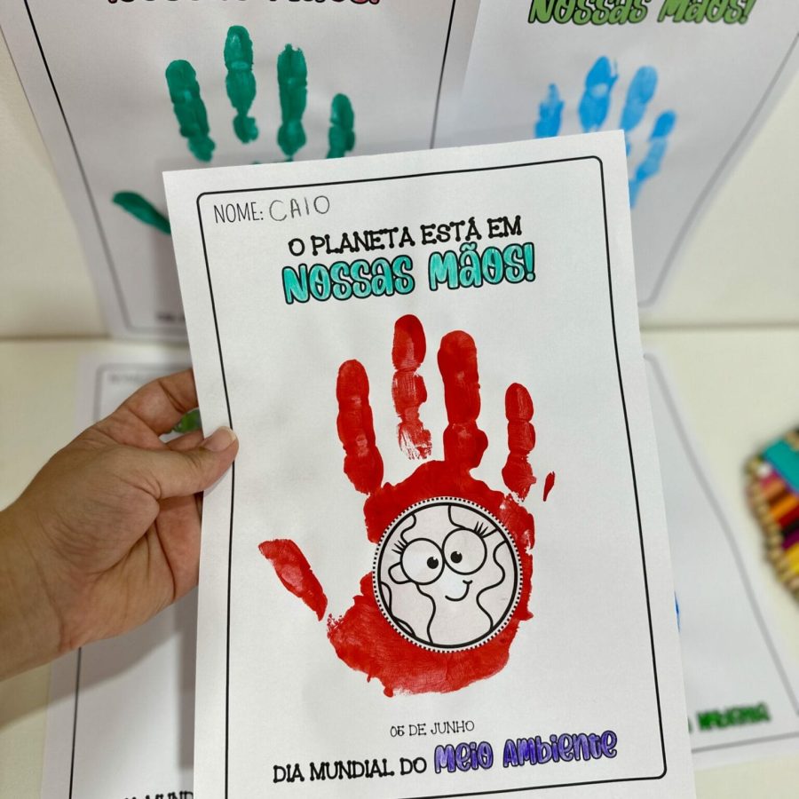 Atividade O Planeta está em nossas Mãos - Dia do Meio Ambiente - Pedagogia de Ideias Atividade O Planeta está em nossas Mãos - Dia do Meio Ambiente