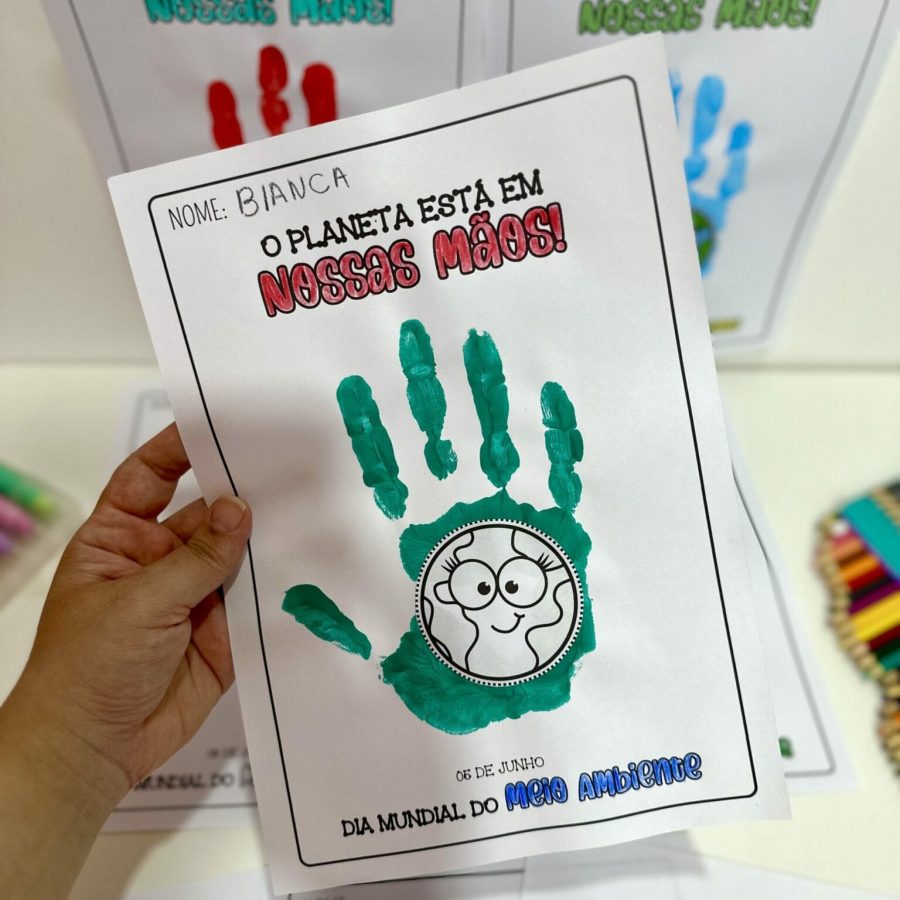 Atividade O Planeta está em nossas Mãos - Dia do Meio Ambiente - Pedagogia de Ideias Atividade O Planeta está em nossas Mãos - Dia do Meio Ambiente