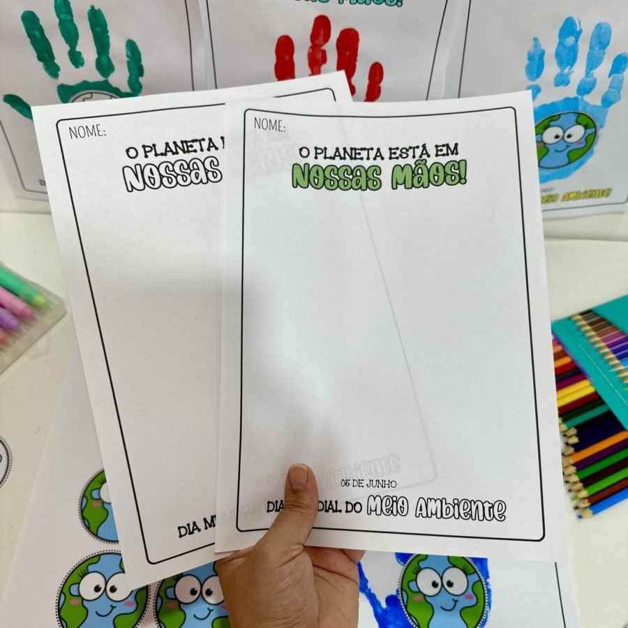 Atividade O Planeta está em nossas Mãos - Dia do Meio Ambiente - Pedagogia de Ideias Atividade O Planeta está em nossas Mãos - Dia do Meio Ambiente