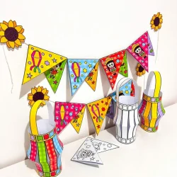 Bandeirinhas e Pipas de São João - Festa Junina