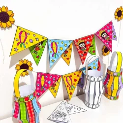 Bandeirinhas e Pipas de São João - Festa Junina