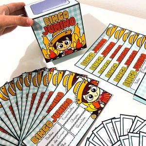 Bingo Junino - Letra Cursiva - Bingo - Pedagogia de Ideias Bingo Junino - Letra Cursiva - Bingo