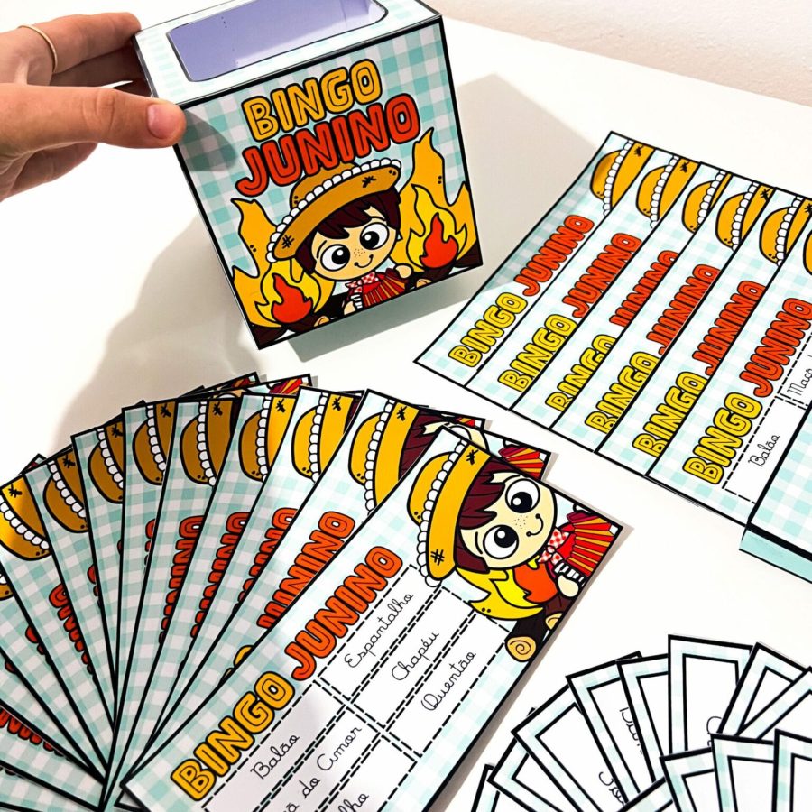 Bingo Junino - Letra Cursiva - Bingo - Pedagogia de Ideias Bingo Junino - Letra Cursiva - Bingo