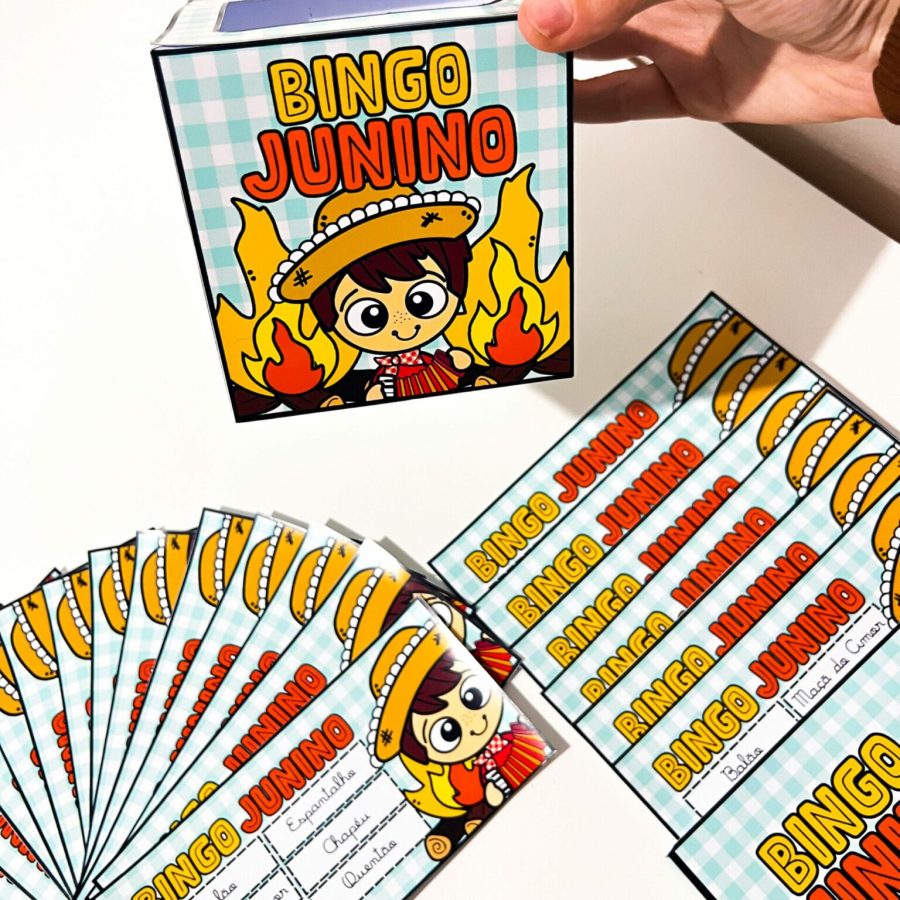 Bingo Junino - Letra Cursiva - Bingo - Pedagogia de Ideias Bingo Junino - Letra Cursiva - Bingo