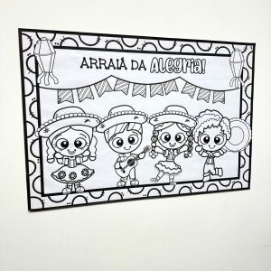 Cartaz Colaborativo - Arraiá da Alegria - Festa Junina