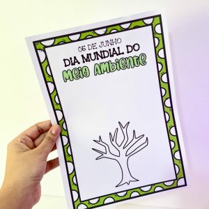 Cartaz Colaborativo Árvore - Dia do Meio Ambiente - Dia do Meio Ambiente