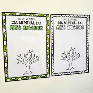 Cartaz Colaborativo Árvore - Dia do Meio Ambiente - Dia do Meio Ambiente