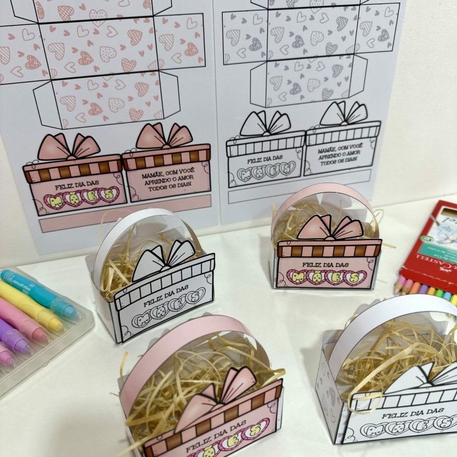 Cestinha - Lembrancinha Dia das Mães - Dia das Mães - Pedagogia de Ideias Cestinha - Lembrancinha Dia das Mães - Dia das Mães
